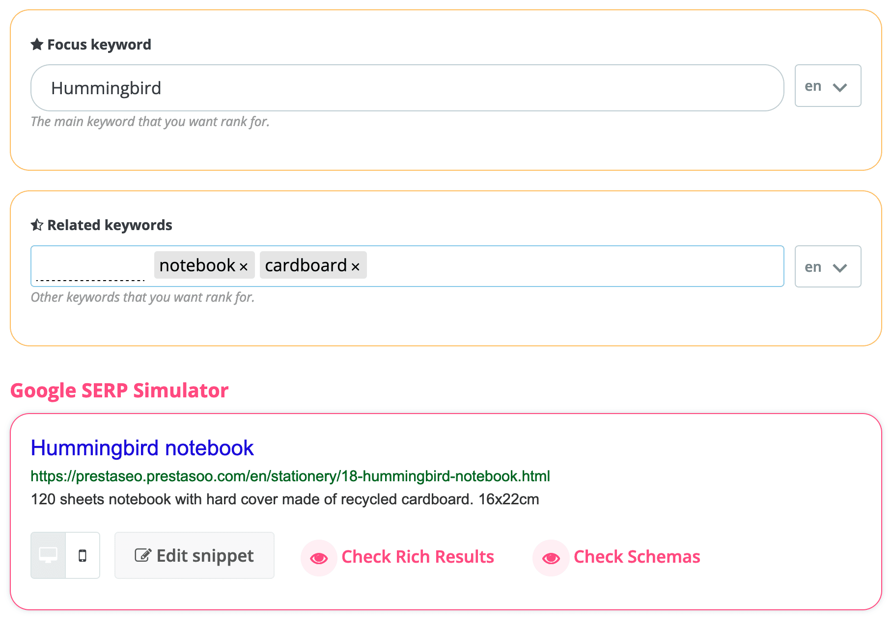 PrestaShop keywords PrestaShop keywords