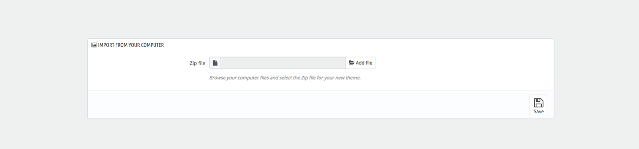 Import theme from the computer - Prestashop Tutorial